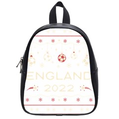 England T- Shirt England Ugly Christmas Sweater Soccer Football 2022 Xmas Pajama T- Shirt (1) School Bag (small) by ZUXUMI