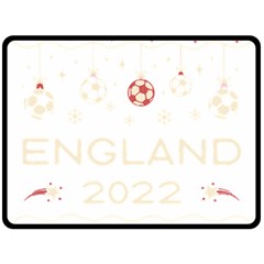 England T- Shirt England Ugly Christmas Sweater Soccer Football 2022 Xmas Pajama T- Shirt (1) Two Sides Fleece Blanket (large) by ZUXUMI