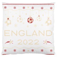 England T- Shirt England Ugly Christmas Sweater Soccer Football 2022 Xmas Pajama T- Shirt (1) Standard Premium Plush Fleece Cushion Case (one Side) by ZUXUMI