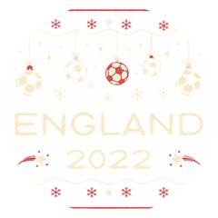 England T- Shirt England Ugly Christmas Sweater Soccer Football 2022 Xmas Pajama T- Shirt (1) Wooden Puzzle Round