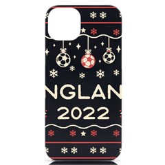 England T- Shirt England Ugly Christmas Sweater Soccer Football 2022 Xmas Pajama T- Shirt (1) Iphone 14 Plus Black Uv Print Case by ZUXUMI