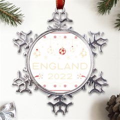 England T- Shirt England Ugly Christmas Sweater Soccer Football 2022 Xmas Pajama T- Shirt (1) Metal Large Snowflake Ornament by ZUXUMI