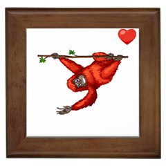 Orangutan T-shirtsteal Your Heart Orangutan 05 T-shirt Framed Tile by EnriqueJohnson