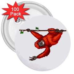 Orangutan T-shirtsteal Your Heart Orangutan 05 T-shirt 3  Buttons (100 pack) 