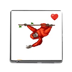 Orangutan T-shirtsteal Your Heart Orangutan 05 T-shirt Memory Card Reader (square 5 Slot) by EnriqueJohnson