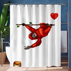 Orangutan T-shirtsteal Your Heart Orangutan 05 T-shirt Shower Curtain 60  x 72  (Medium) 