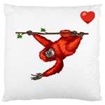 Orangutan T-shirtsteal Your Heart Orangutan 05 T-shirt Large Premium Plush Fleece Cushion Case (Two Sides) Front