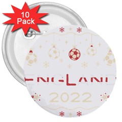 England T- Shirt England Ugly Christmas Sweater Soccer Football 2022 Xmas Pajama T- Shirt 3  Buttons (10 Pack)  by ZUXUMI