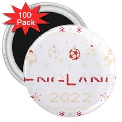 England T- Shirt England Ugly Christmas Sweater Soccer Football 2022 Xmas Pajama T- Shirt 3  Magnets (100 Pack) by ZUXUMI