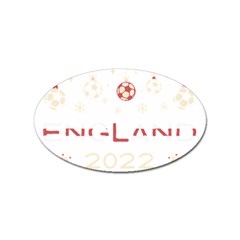 England T- Shirt England Ugly Christmas Sweater Soccer Football 2022 Xmas Pajama T- Shirt Sticker (oval) by ZUXUMI