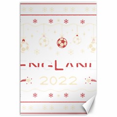 England T- Shirt England Ugly Christmas Sweater Soccer Football 2022 Xmas Pajama T- Shirt Canvas 20  X 30  by ZUXUMI