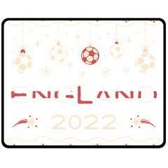 England T- Shirt England Ugly Christmas Sweater Soccer Football 2022 Xmas Pajama T- Shirt Two Sides Fleece Blanket (medium) by ZUXUMI