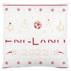 England T- Shirt England Ugly Christmas Sweater Soccer Football 2022 Xmas Pajama T- Shirt Standard Premium Plush Fleece Cushion Case (one Side) by ZUXUMI