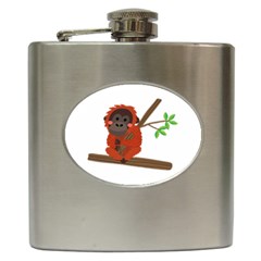 Orangutan T-shirtsteal Your Heart Orangutan 14 T-shirt Hip Flask (6 Oz)