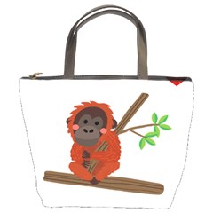 Orangutan T-shirtsteal Your Heart Orangutan 14 T-shirt Bucket Bag by EnriqueJohnson