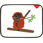 Orangutan T-shirtsteal Your Heart Orangutan 14 T-shirt Fleece Blanket (Mini) 35 x27  Blanket