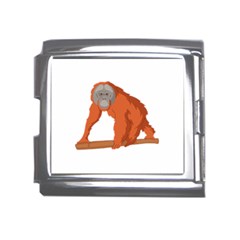 Orangutan T-shirtwhite Look Calm Orangutan 07 T-shirt (1) Mega Link Italian Charm (18mm) by EnriqueJohnson