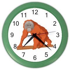 Orangutan T-shirtwhite Look Calm Orangutan 07 T-shirt (1) Color Wall Clock by EnriqueJohnson