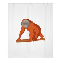 Orangutan T-shirtwhite Look Calm Orangutan 07 T-shirt (1) Shower Curtain 60  X 72  (medium)  by EnriqueJohnson