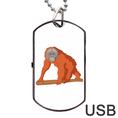 Orangutan T-shirtwhite Look Calm Orangutan 07 T-shirt (1) Dog Tag Usb Flash (two Sides) by EnriqueJohnson