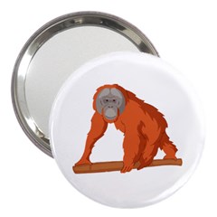 Orangutan T-shirtwhite Look Calm Orangutan 07 T-shirt (1) 3  Handbag Mirrors by EnriqueJohnson