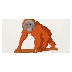 Orangutan T-shirtwhite Look Calm Orangutan 07 T-shirt (1) Banner And Sign 6  X 3  by EnriqueJohnson