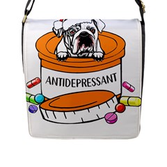 English Bulldog T- Shirt Cute English Bulldog T- Shirt Flap Closure Messenger Bag (l) by ZUXUMI