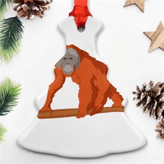 Orangutan T-shirtwhite Look Calm Orangutan 07 T-shirt Ornament (christmas Tree)  by EnriqueJohnson