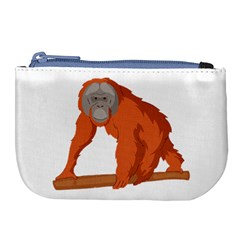 Orangutan T-shirtwhite Look Calm Orangutan 07 T-shirt Large Coin Purse by EnriqueJohnson