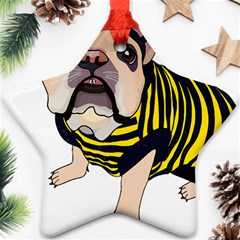 English Bulldog T- Shirt English Bee Dog T- Shirt Ornament (star) by ZUXUMI