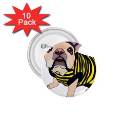 English Bulldog T- Shirt English Bee Dog T- Shirt 1 75  Buttons (10 Pack) by ZUXUMI