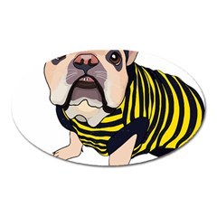 English Bulldog T- Shirt English Bee Dog T- Shirt Oval Magnet by ZUXUMI