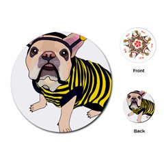 English Bulldog T- Shirt English Bee Dog T- Shirt Playing Cards Single Design (round)