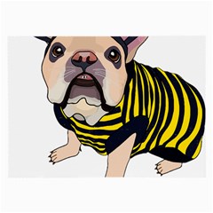 English Bulldog T- Shirt English Bee Dog T- Shirt Large Glasses Cloth by ZUXUMI