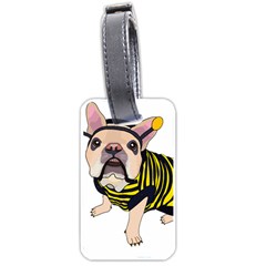 English Bulldog T- Shirt English Bee Dog T- Shirt Luggage Tag (one Side) by ZUXUMI