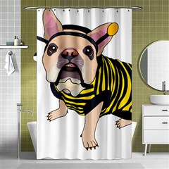 English Bulldog T- Shirt English Bee Dog T- Shirt Shower Curtain 48  X 72  (small)  by ZUXUMI