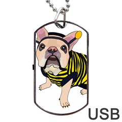 English Bulldog T- Shirt English Bee Dog T- Shirt Dog Tag Usb Flash (one Side) by ZUXUMI