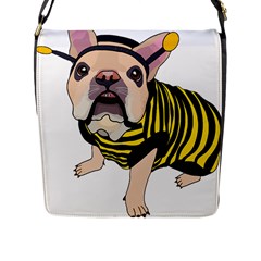 English Bulldog T- Shirt English Bee Dog T- Shirt Flap Closure Messenger Bag (l) by ZUXUMI