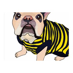 English Bulldog T- Shirt English Bee Dog T- Shirt Two Sides Premium Plush Fleece Blanket (mini) by ZUXUMI