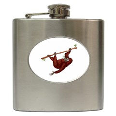 Orangutan T-shirtwhite Look Calm Orangutan 08 T-shirt Hip Flask (6 Oz)