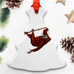 Orangutan T-shirtwhite Look Calm Orangutan 08 T-shirt Ornament (Christmas Tree)  Front