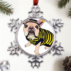 English Bulldog T- Shirt English Bee Dog T- Shirt Metal Large Snowflake Ornament by ZUXUMI