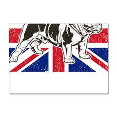 English Bulldog T- Shirt English Bulldog - English Bulldog Union Jack Flag T- Shirt Sticker A4 (100 Pack) by ZUXUMI