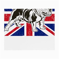 English Bulldog T- Shirt English Bulldog - English Bulldog Union Jack Flag T- Shirt Small Glasses Cloth by ZUXUMI