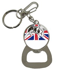 English Bulldog T- Shirt English Bulldog - English Bulldog Union Jack Flag T- Shirt Bottle Opener Key Chain