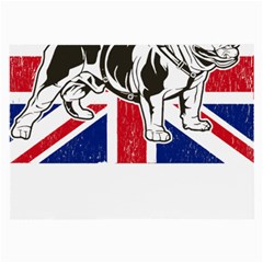 English Bulldog T- Shirt English Bulldog - English Bulldog Union Jack Flag T- Shirt Large Glasses Cloth by ZUXUMI