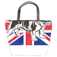 English Bulldog T- Shirt English Bulldog - English Bulldog Union Jack Flag T- Shirt Bucket Bag by ZUXUMI