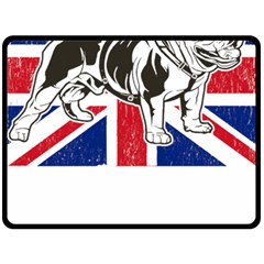 English Bulldog T- Shirt English Bulldog - English Bulldog Union Jack Flag T- Shirt Fleece Blanket (large) by ZUXUMI