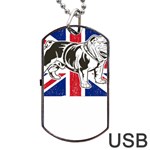 English Bulldog T- Shirt English Bulldog - English Bulldog Union Jack Flag T- Shirt Dog Tag USB Flash (Two Sides) Front