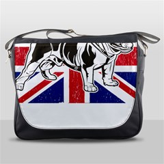 English Bulldog T- Shirt English Bulldog - English Bulldog Union Jack Flag T- Shirt Messenger Bag by ZUXUMI